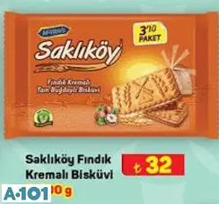 SAKLIKÖY FINDIK KREMALI BİSKÜVİ 3X100 G